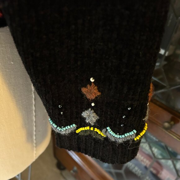 Jayson Younger Wool Blend Hand Beaded and Embroidered Cropped Cardigan - Picture 13 of 15